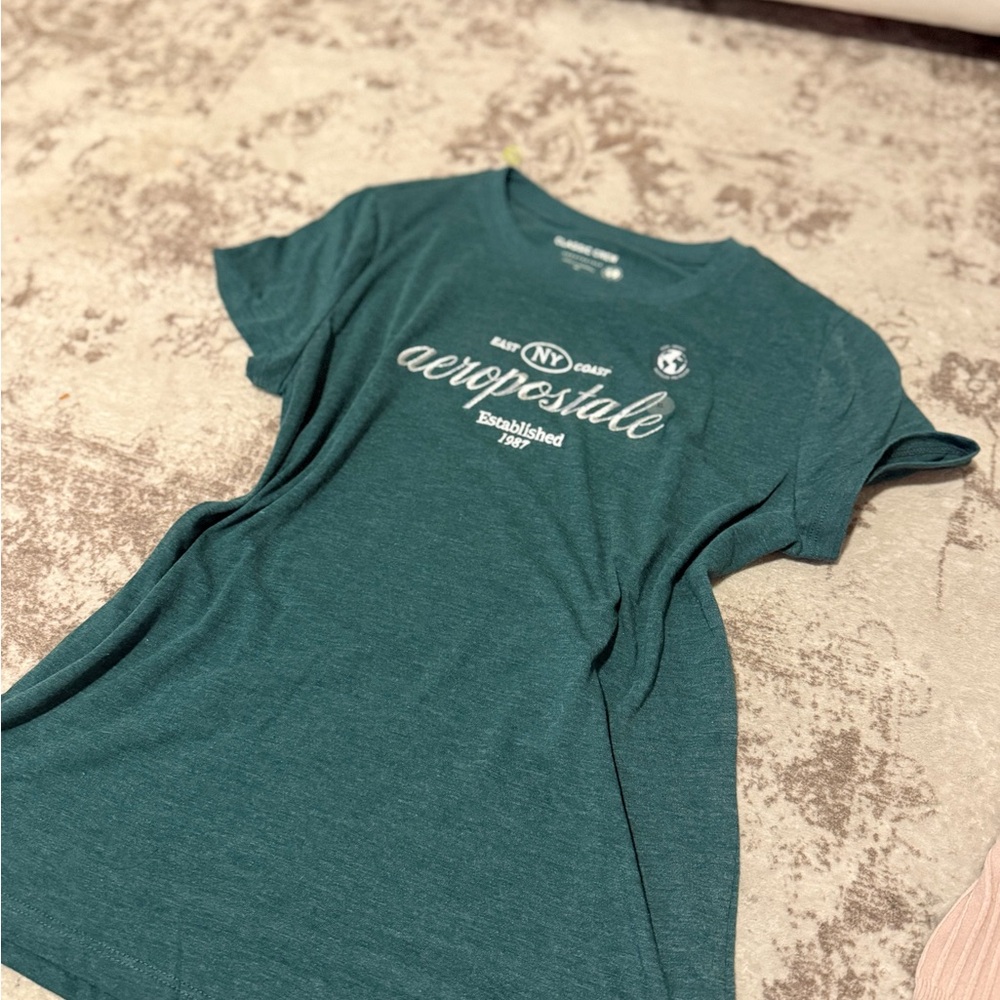 Aeropostale Teal Logo Tee
